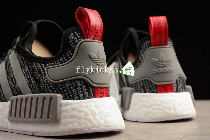 Real Boost Adidas NMD R1 PK Grey Red BB2884